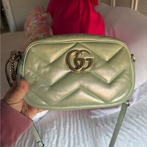 Gucci Mint Crossbody Bag with Gold Logo